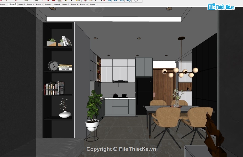 nội thất phòng khách,nội thất phòng ngủ,sketchup Phòng ngủ,sketchup phòng khách,sketchup nội thất,Model phòng ngủ